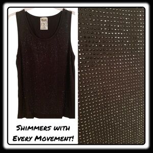 NWT VOCAL black rhinestone tank. Size SMALL. Gorgeous and versatile!